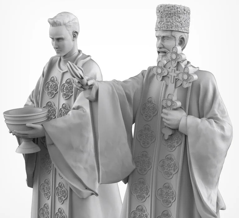 1/35 Ceremonial, 2 Figures, Resin Model Figure Kit, Fantasy Theme, Unassembled and Unpainted