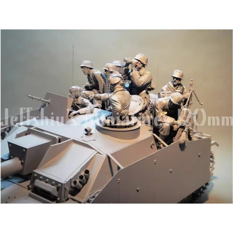 1/16 WWII German Squad, 8 Figures, Resin Model Figure Kit, Unassembled and Unpainted