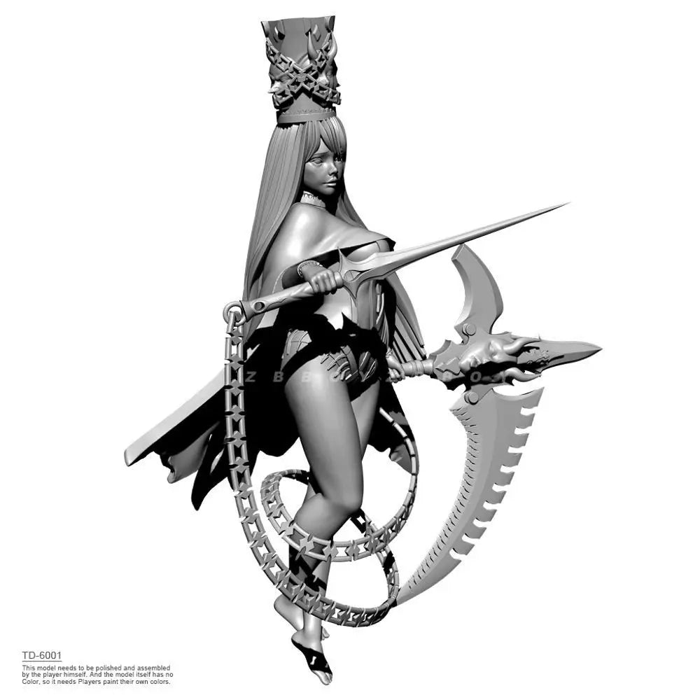 50mm Female Fantasy Warrior Sorceress, Resin Model Figure Kit, Fantasy Theme, Unassembled and Unpainted