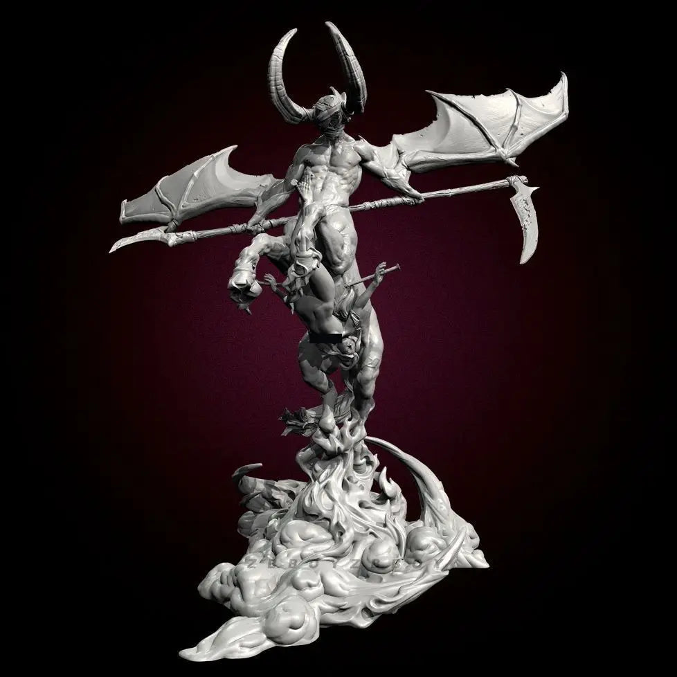 105mm Demonic Hell Slayer, Resin Model Figure Kit, Fantasy Theme, Unassembled and Unpainted
