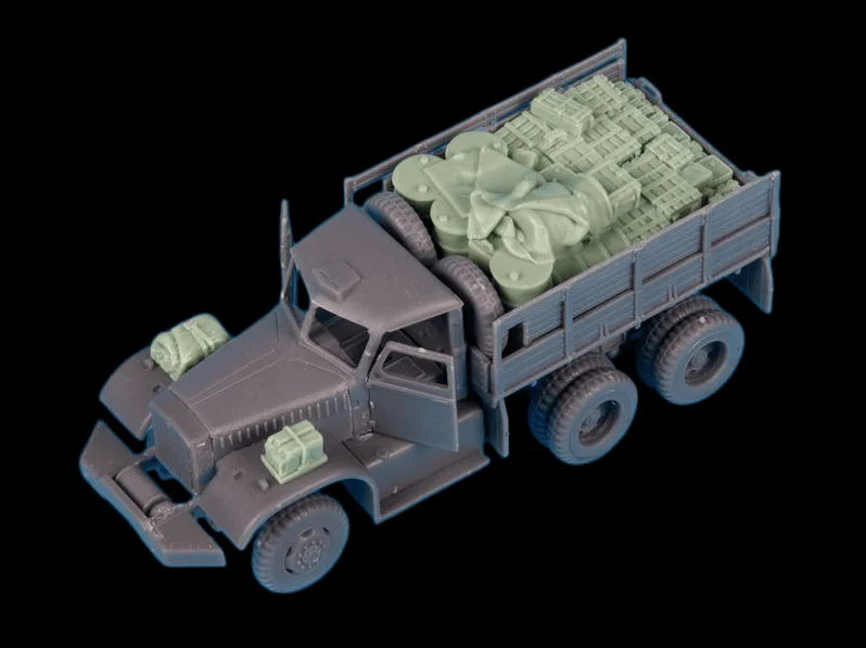 1/72 WWII German T 968 Cargo Truck, Resin Model Vehicle Kit, Unassembled and Unpainted