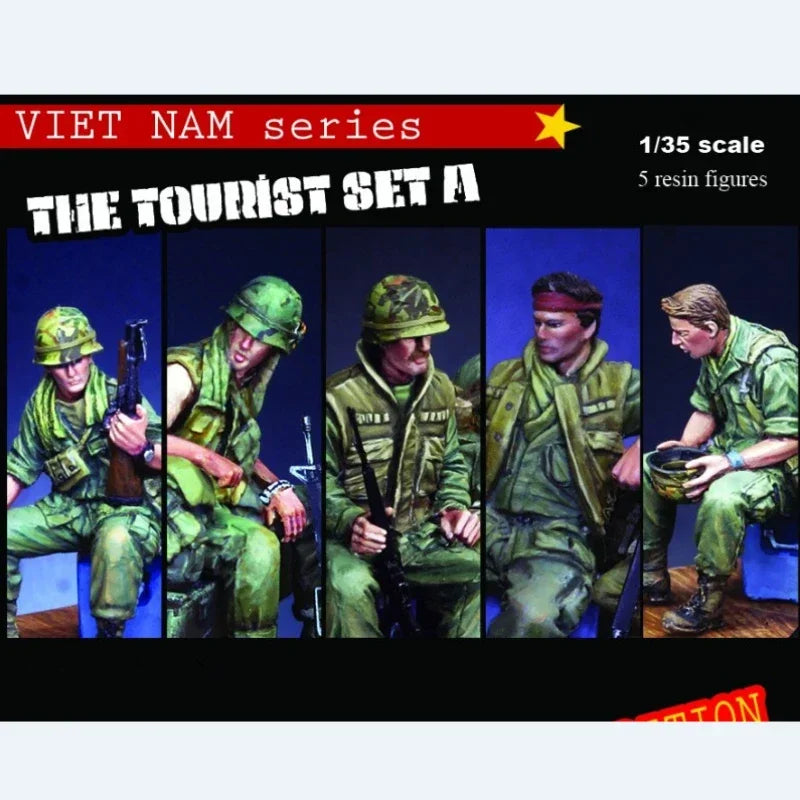 1/35 Vietnam War US Army Soldiers, 5 Figures, Resin Model Figure Kit, Unassembled and Unpainted