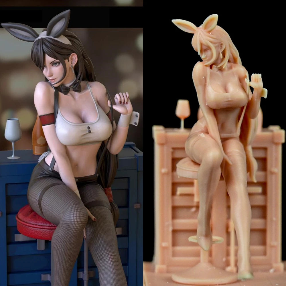 Tifa Bunny Girl, Resin Model Figure Kit, Anime Theme, Unassembled and Unpainted
