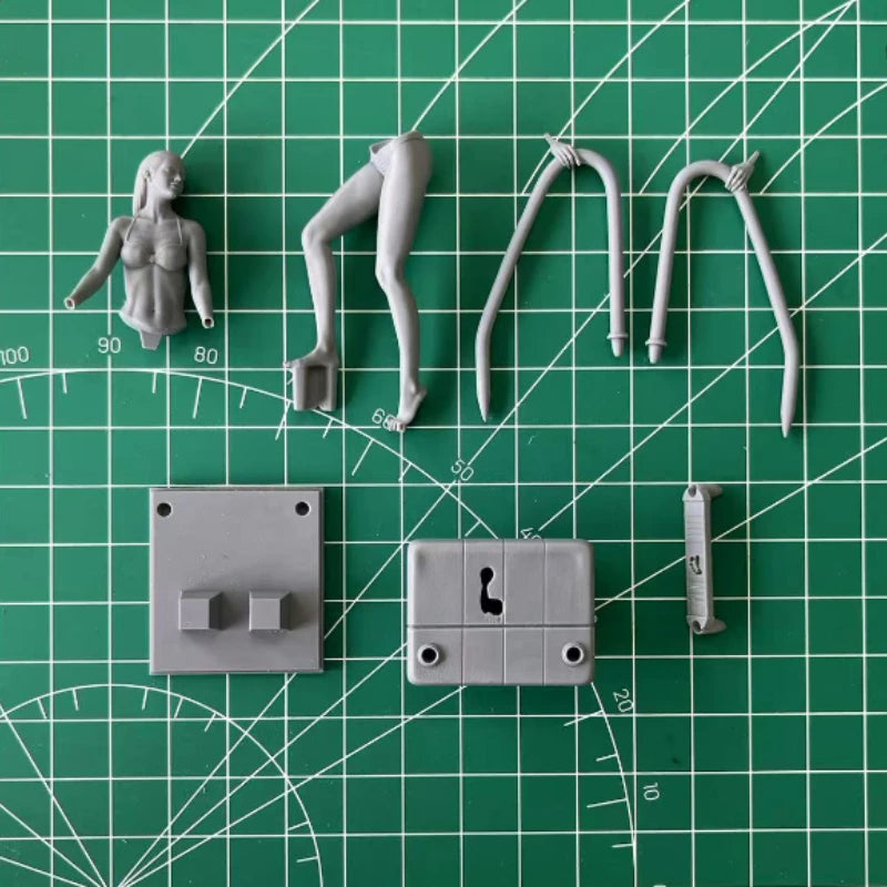 1/24 Poolside Bikini Female, Resin Model Figure Kit, Unassembled and Unpainted