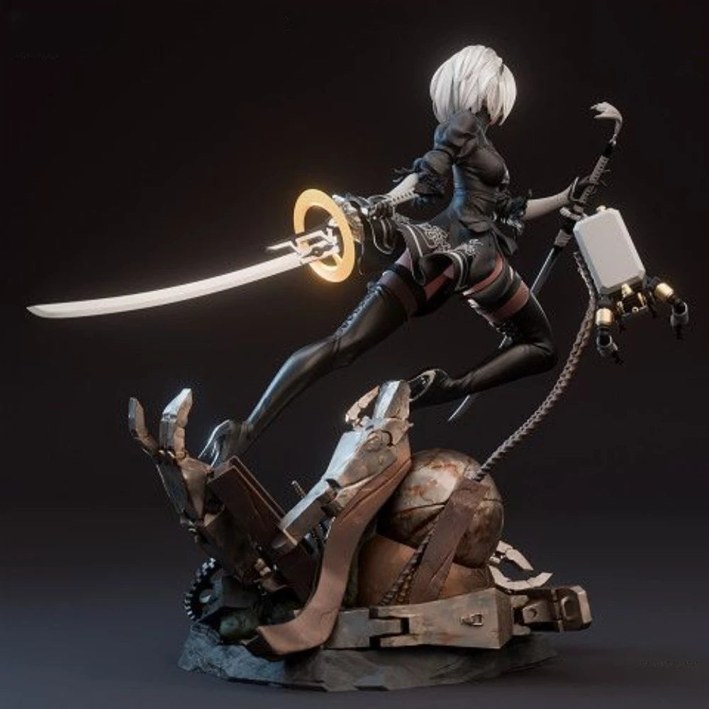 YoRHa Android Soldier, Resin Model Figure Kit, Anime Theme, Unassembled and Unpainted