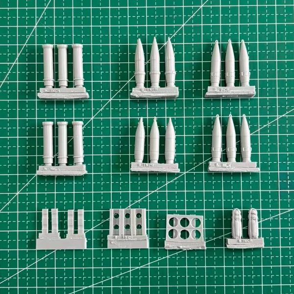 1/35 WWII 8-Inch Howitzer Ammo Set, Resin Model Diorama Kit, Unassembled and Unpainted
