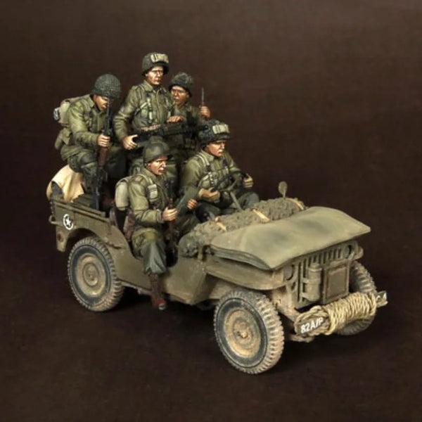1/35 WWII US Army Squad, 5 Figures, Resin Model Figure Kit, Unassembled and Unpainted