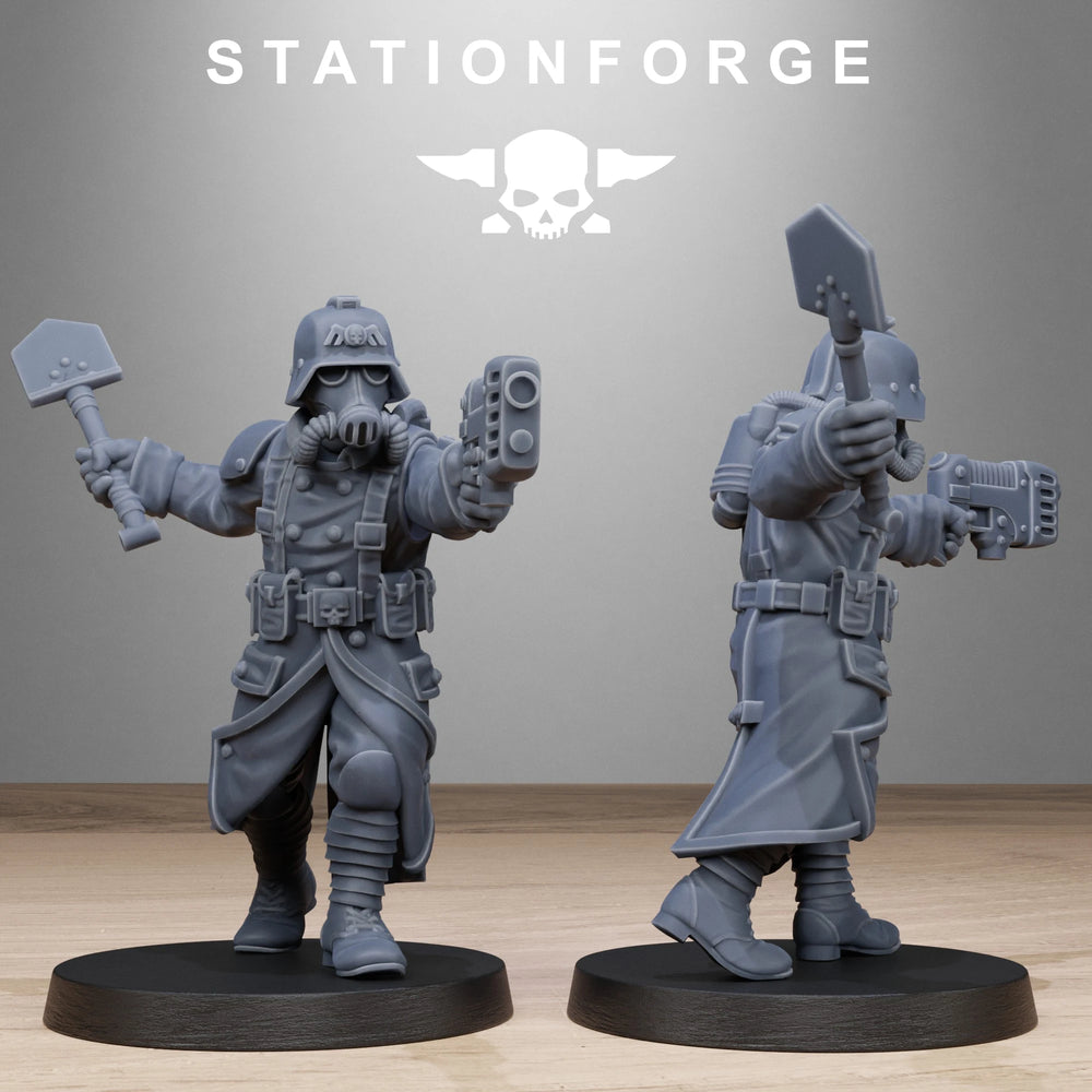 28mm Military Troops Squad, 10 Figures, Resin Model Figure Kit, Sci-Fi Theme, Unassembled and Unpainted