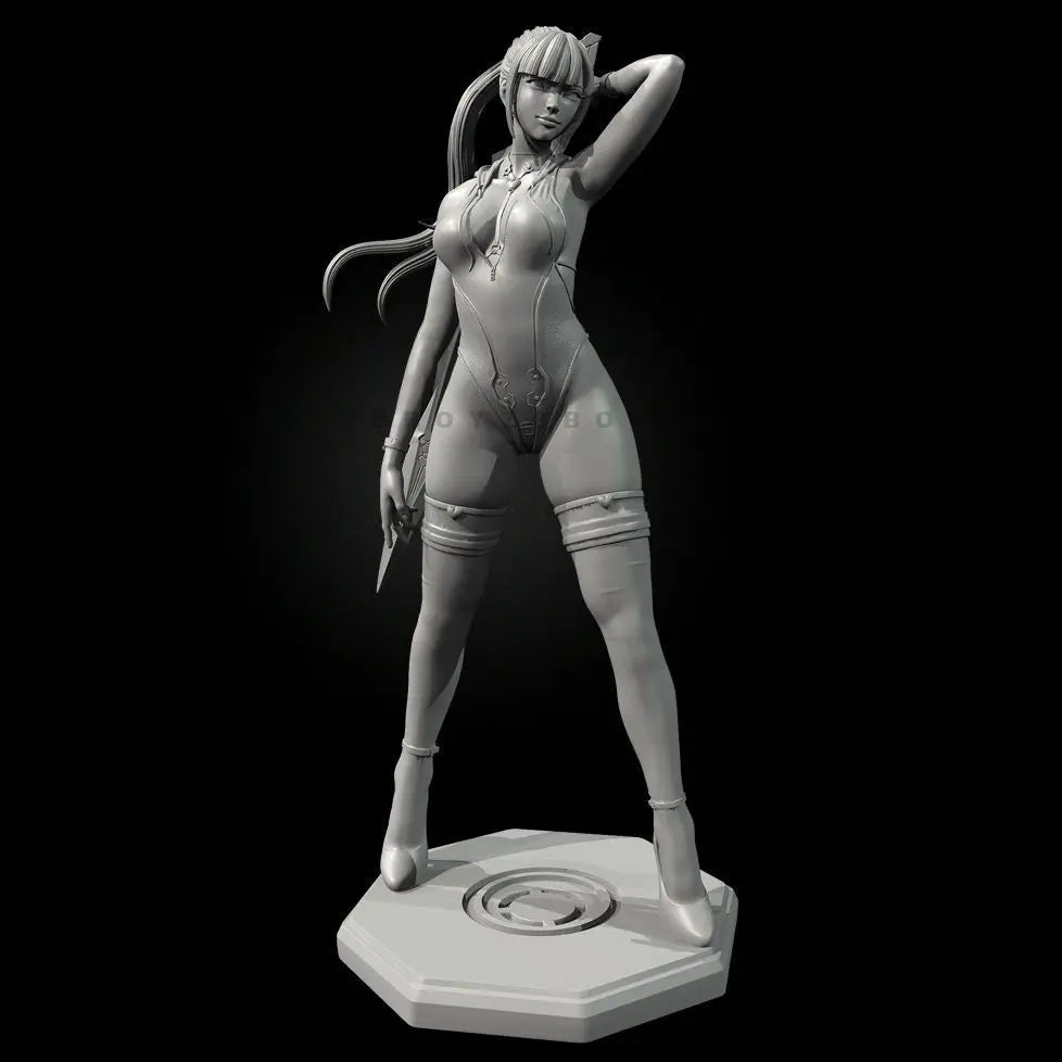 38mm Female Warrior Knight, Resin Model Figure Kit, Anime Theme, Unassembled and Unpainted