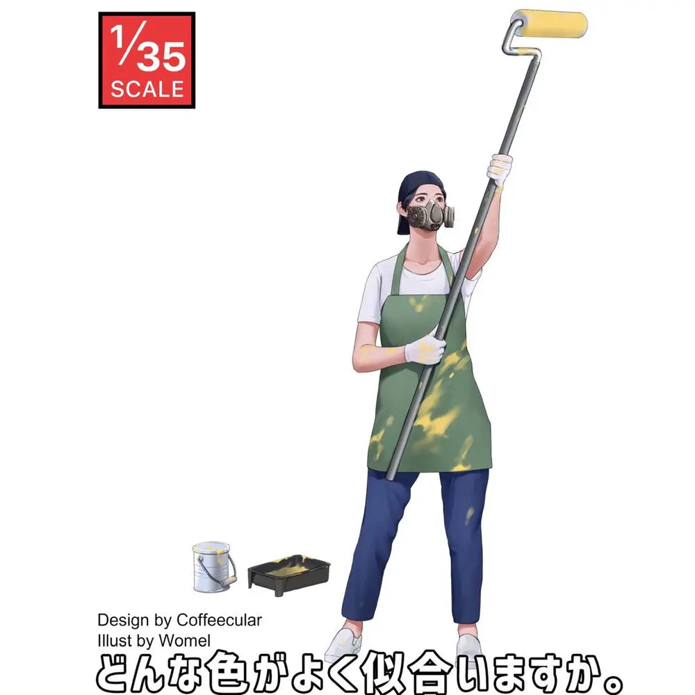 1/35 Construction Workers, 6 Figures, Resin Model Figure Kit, Historical Theme, Unassembled and Unpainted