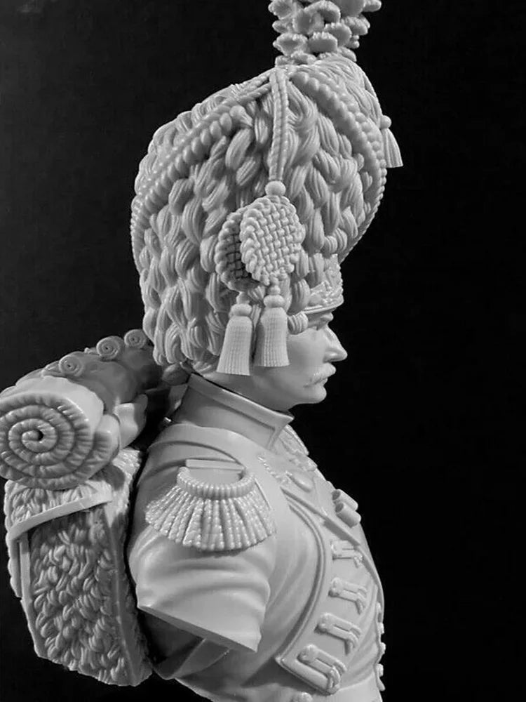 1/6 Napoleonic French Imperial Guard Drummer, Resin Model Bust Kit, Unassembled and Unpainted