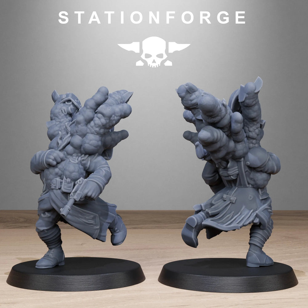 28mm GrimGuard Objective Markers, 10 Figures, Resin Model Figure Kit, Sci-Fi Theme, Unassembled and Unpainted