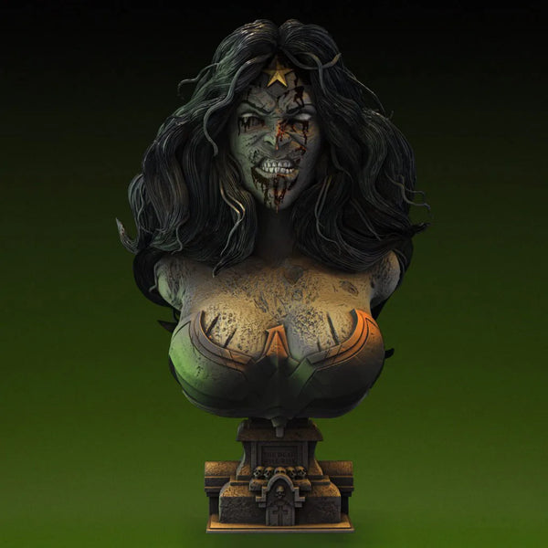 1/6 Female Sorceress Demon, Resin Model Bust Kit, Fantasy Theme, Unassembled and Unpainted