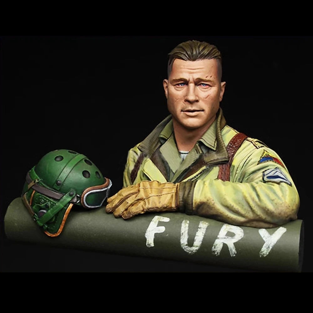 1/10 WWII Allied Soldier, Resin Model Bust Kit, Unassembled and Unpainted