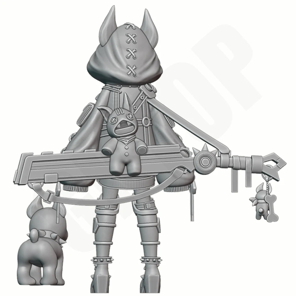 1/24 Tactical Demon Warrior, 3 Figures, Resin Model Figure Kit, Fantasy Theme, Unassembled and Unpainted