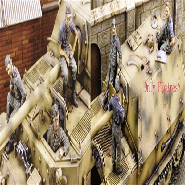 1/35 WWI German Infantry, 6 Figures, Resin Model Figure Kit, Unassembled and Unpainted