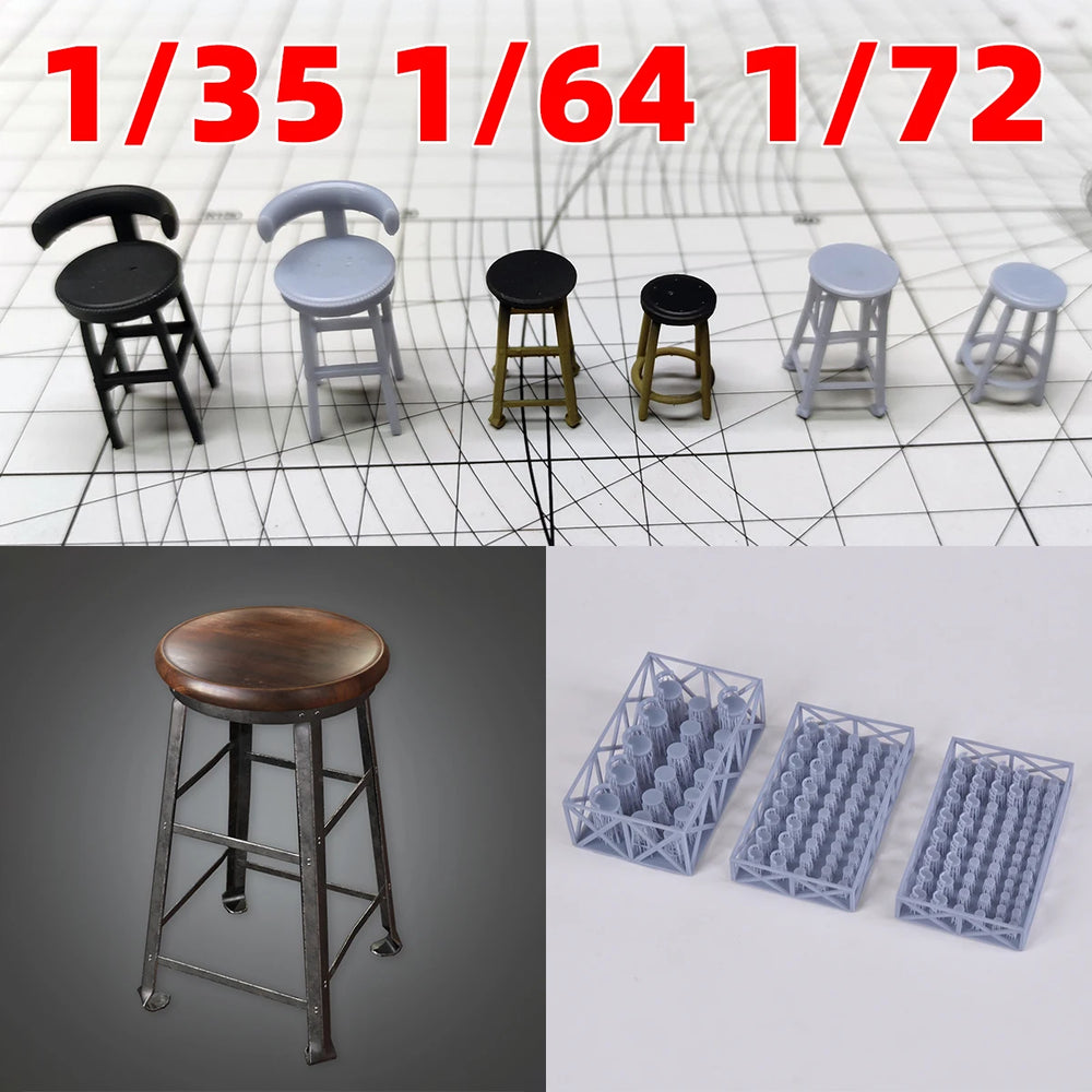 1/35 Bar Stools, Resin Model Accessory Kit, Unpainted