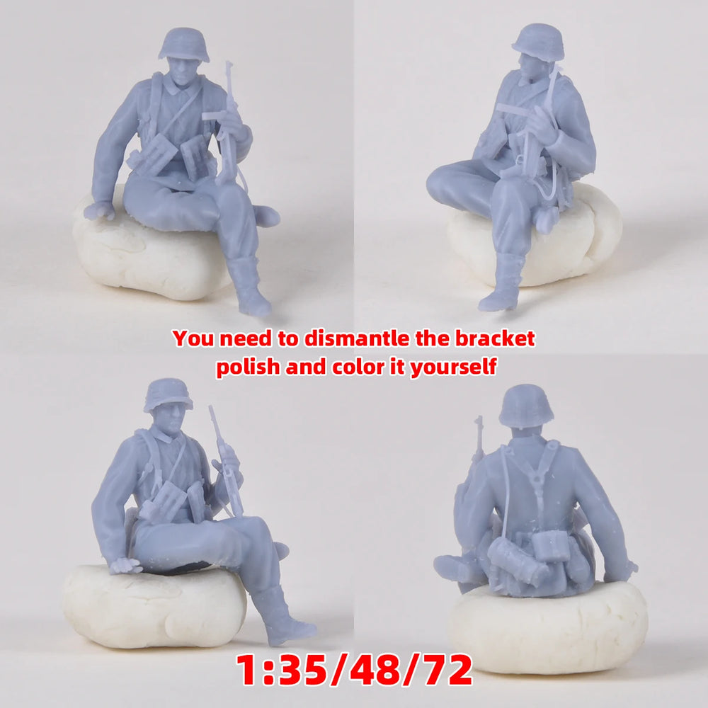 1/35 WWII German Truck Crew, 8 Figures, Resin Model Figure Kit, Unassembled and Unpainted