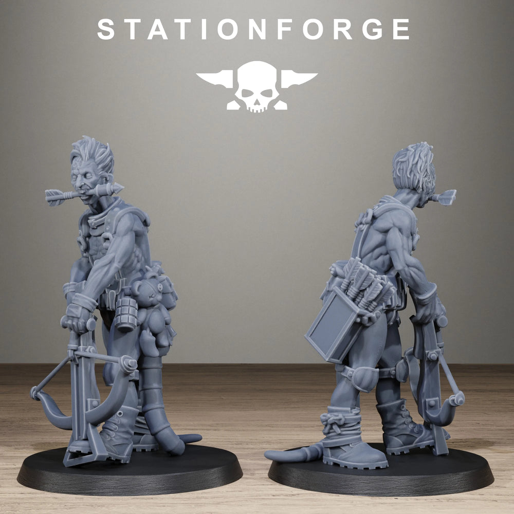 28mm Post-Apocalyptic Tribal Beast Warriors, 16 Figures, Resin Model Figure Kit, Fantasy Theme, Unassembled and Unpainted