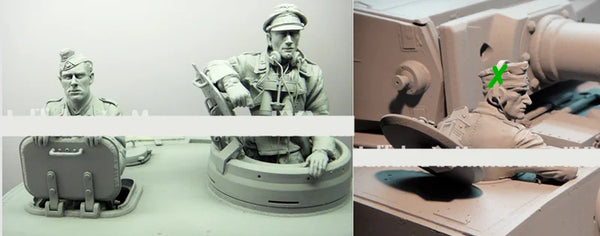 1/16 WWII German Soldier Busts, 3 Figures, Resin Model Figure Kit, Unassembled and Unpainted