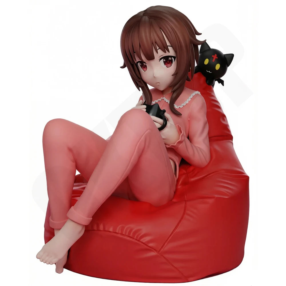 1/24 Gaming Girl with Cat, Resin Model Figure Kit, Anime Theme, Unassembled and Unpainted