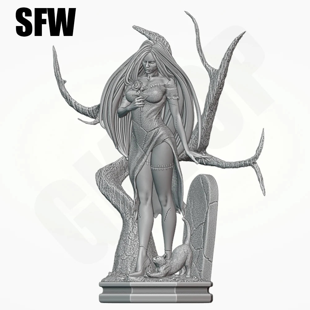 1/24 Female Fantasy Demon, Resin Model Figure Kit, Fantasy Theme, Unassembled and Unpainted