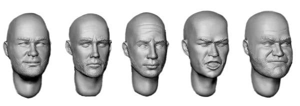 1/35 Modern Soldier Head Replacements Set, 5 Figures, Resin Model Figure Kit, Unassembled and Unpainted