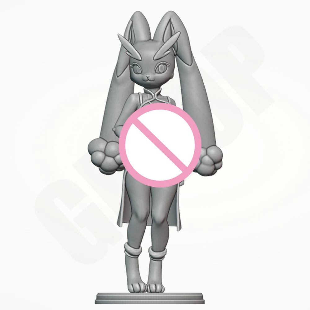 1/24 Anthropomorphic Rabbit Girl, Resin Model Figure Kit, Anime Theme, Unassembled and Unpainted