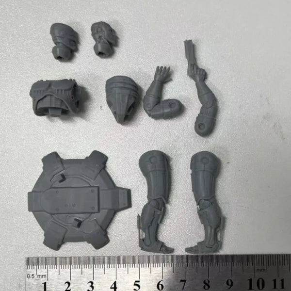 1/24 Modern Sci-Fi X-Cops Robot Officer, Resin Model Figure Kit, Unassembled and Unpainted