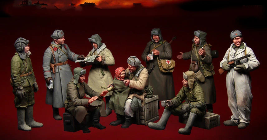 1/35 WWI Soldiers, 10 Figures, Resin Model Figure Kit, Unassembled and Unpainted