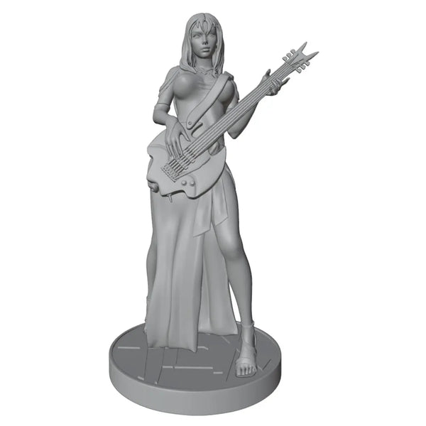 1/24 Female Guitarist, Resin Model Figure Kit, Anime Theme, Unassembled and Unpainted