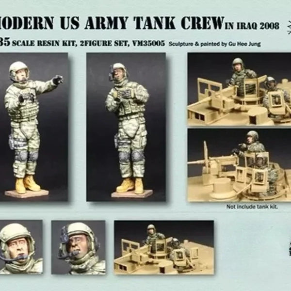 1/35 Modern US Army Tank Crew Iraq, 2 Figures, Resin Model Figure Kit, Unassembled and Unpainted