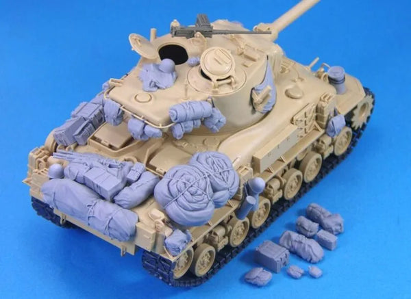 1/35 Cold War M51 Sherman Tank Accessories, Resin Model Vehicle Kit, Unassembled and Unpainted