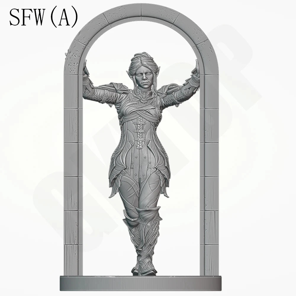1/24 Elf Paladin, Resin Model Figure Kit, Fantasy Theme, Unassembled and Unpainted