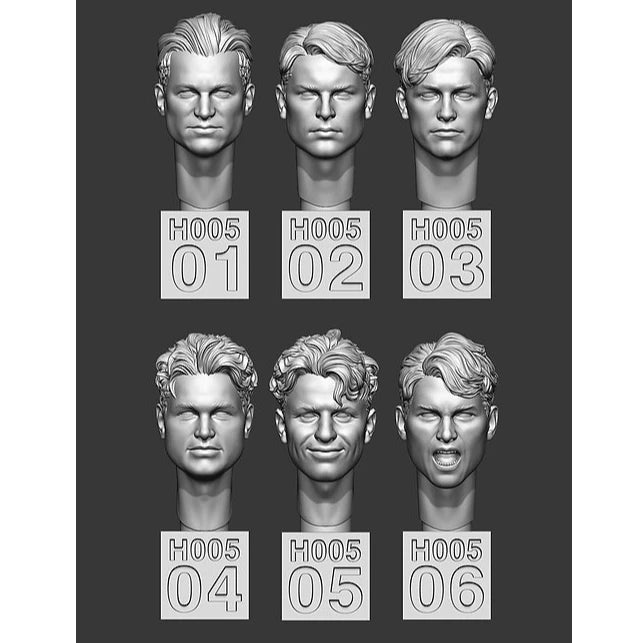 1/35 1/35 Male Aftermarket Heads, 9 Figures, Resin Model Figure Kit, Historical Theme, Unassembled and Unpainted