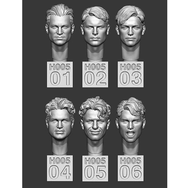 1/35 1/35 Male Aftermarket Heads, 9 Figures, Resin Model Figure Kit, Historical Theme, Unassembled and Unpainted