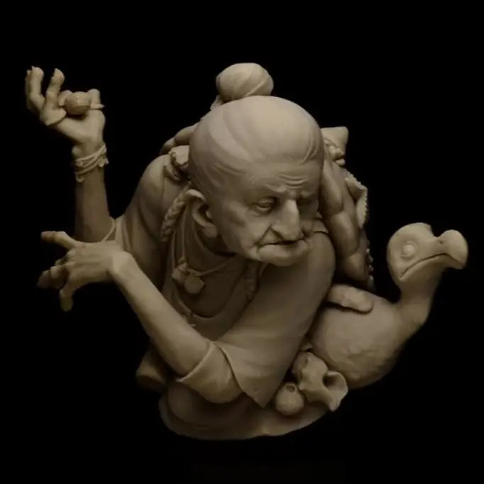 1/12 Creature, Resin Model Bust Kit, Fantasy Theme, Unassembled and Unpainted