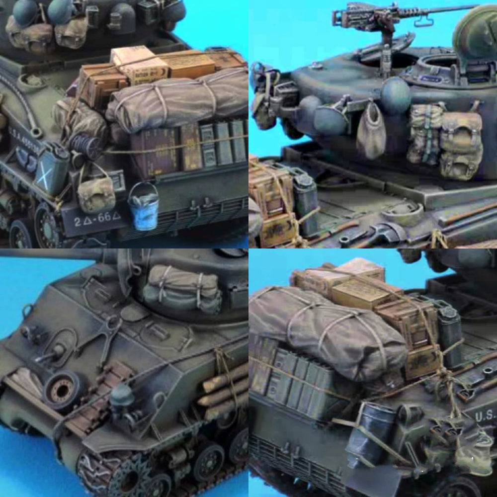 1/35 WWII M4A3 Sherman Stowage, Resin Model Accessory Kit, Unpainted