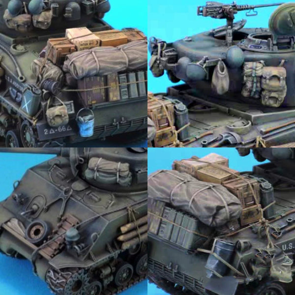 1/35 WWII M4A3 Sherman Stowage, Resin Model Accessory Kit, Unpainted