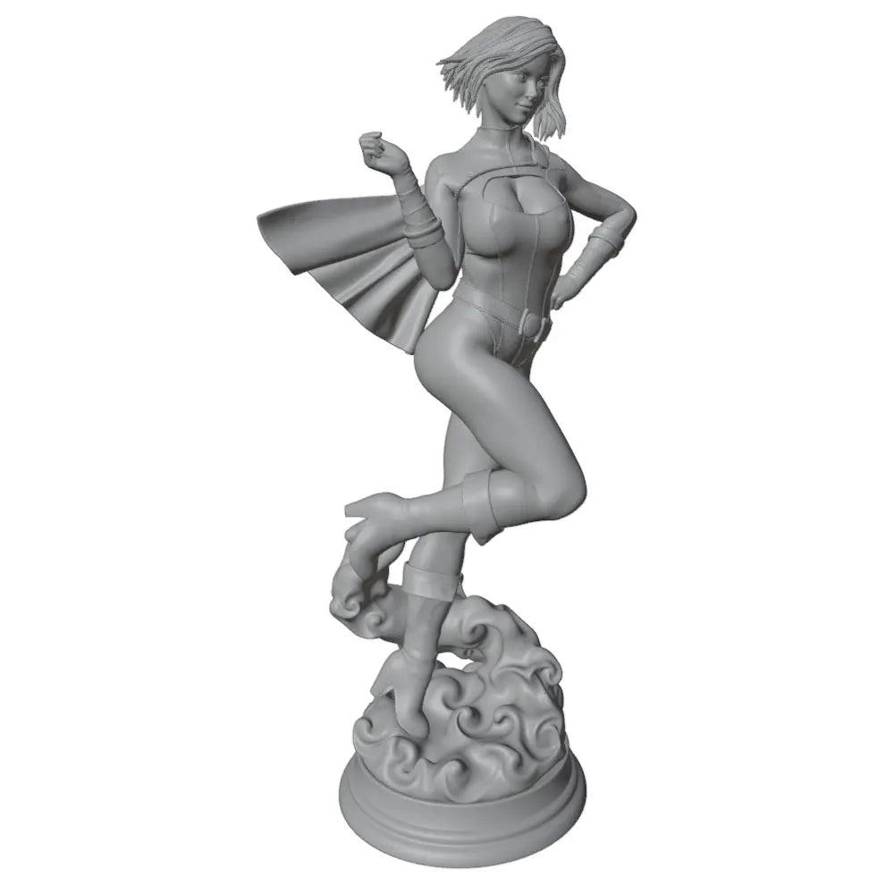 1/24 Female Warrior with Swept Cape and Sword, Resin Model Figure Kit, Fantasy Theme, Unassembled and Unpainted