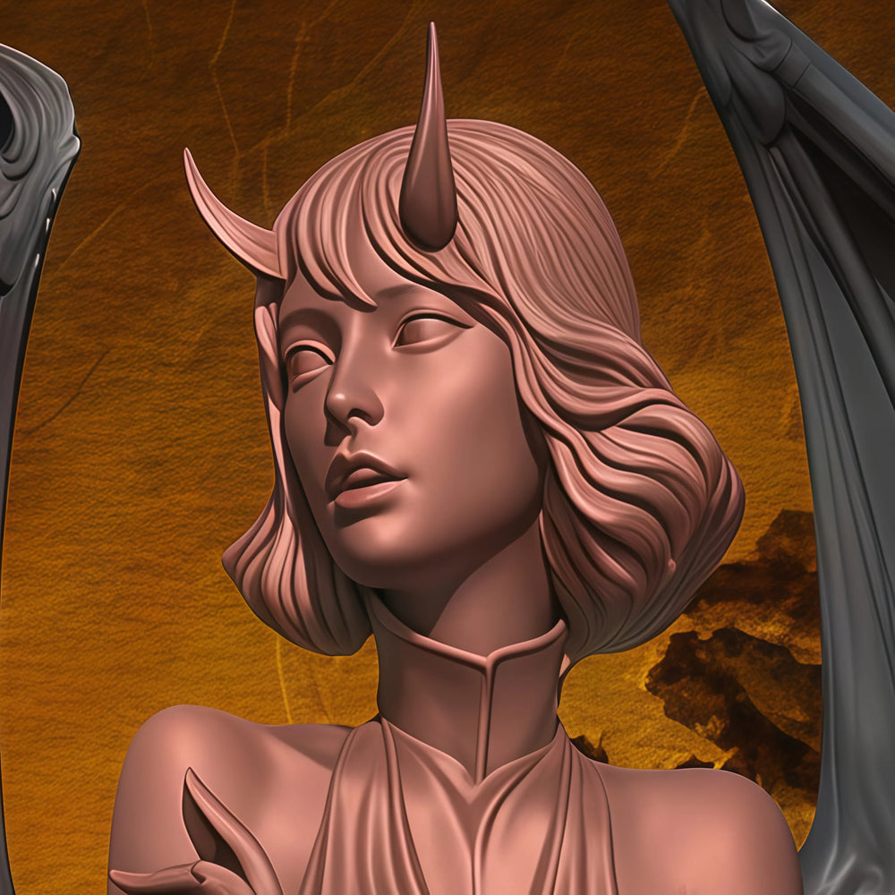 1/24 Bat Queen Demon Warrior, Resin Model Figure Kit, Fantasy Theme, Unassembled and Unpainted