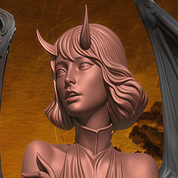 1/24 Bat Queen Demon Warrior, Resin Model Figure Kit, Fantasy Theme, Unassembled and Unpainted