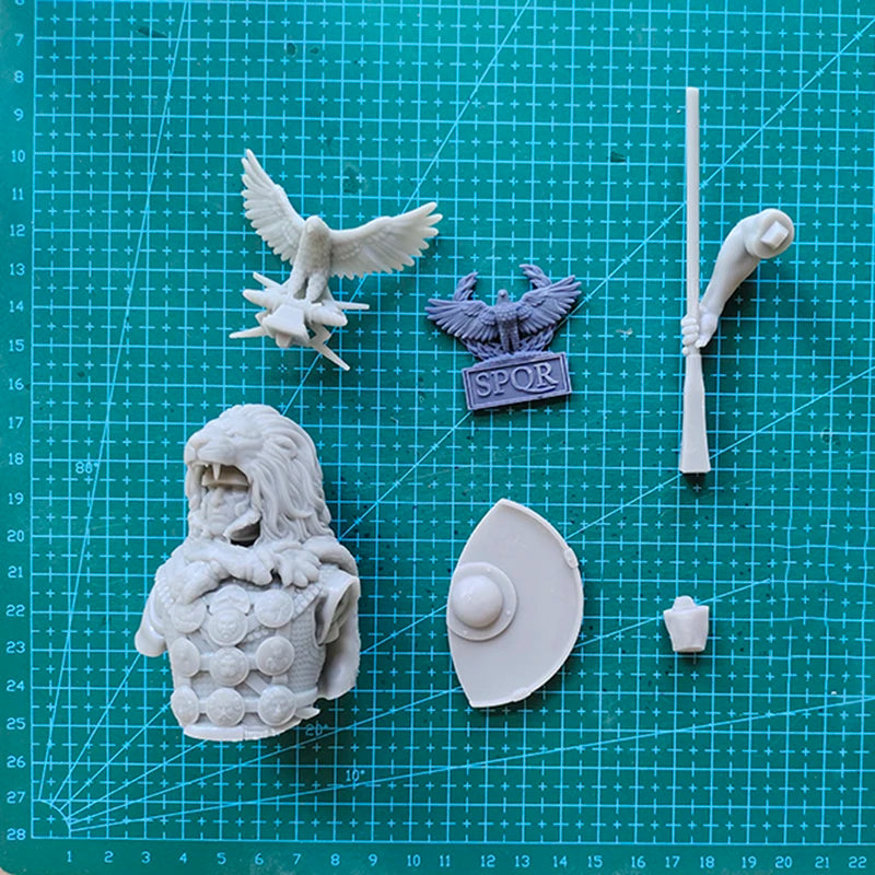 1/10 Warrior-Mage, Resin Model Bust Kit, Fantasy Theme, Unassembled and Unpainted
