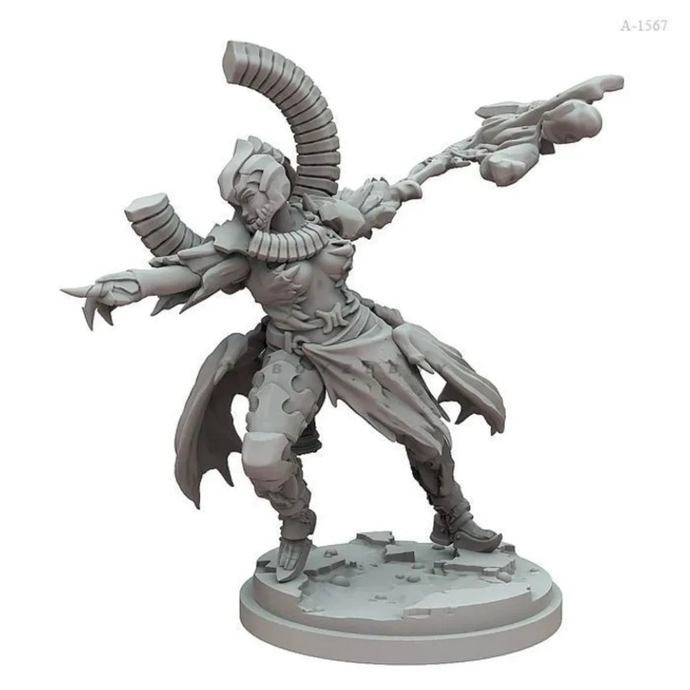 38mm Dark Fantasy Chaos Warrior, Resin Model Figure Kit, Fantasy Theme, Unassembled and Unpainted