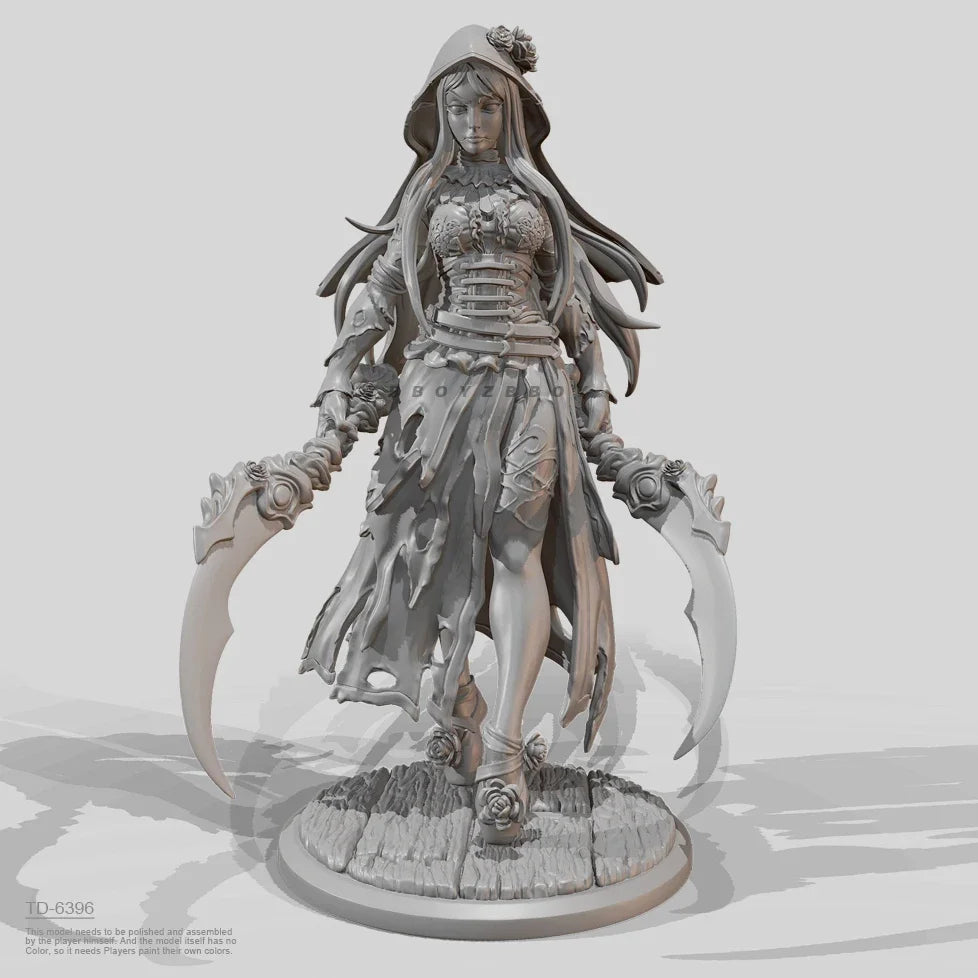 75mm Ornate Female, Resin Model Figure Kit, Fantasy Theme, Unassembled and Unpainted