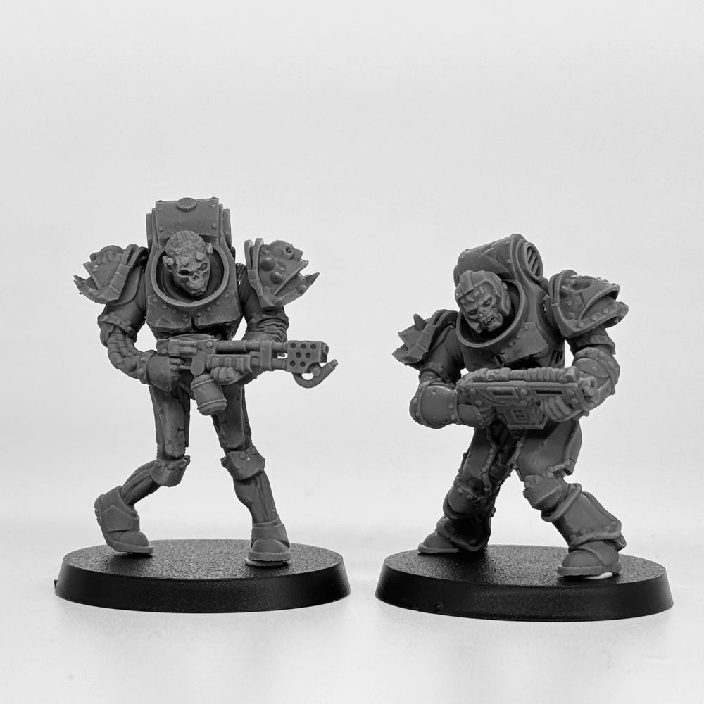 28mm Corrupted Socratis Grimdark Troops, 36 Figures, Resin Model Figure Kit, Sci-Fi Theme, Unassembled and Unpainted