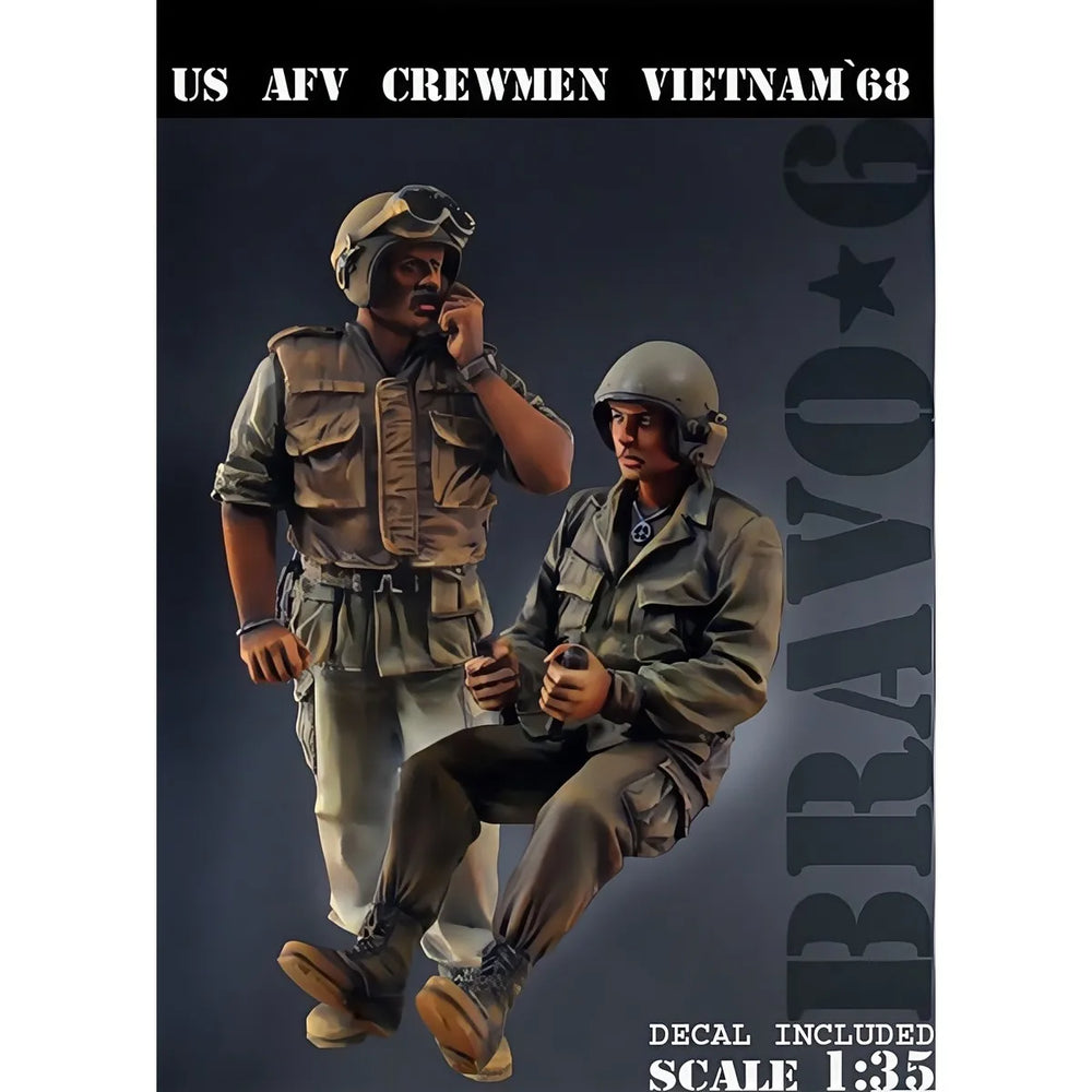 1/35 Vietnam War US AFV Aircrew, 2 Figures, Resin Model Figure Kit, Unassembled and Unpainted