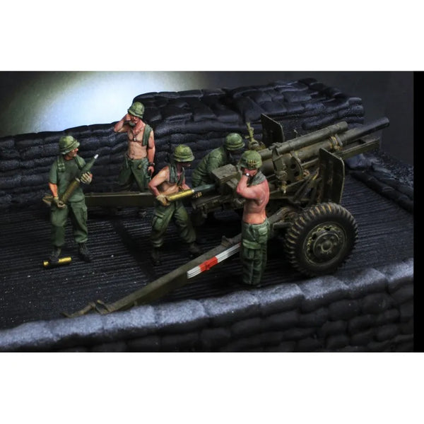1/35 Vietnam War US Army Artillery Crew, 5 Figures, Resin Model Figure Kit, Unassembled and Unpainted