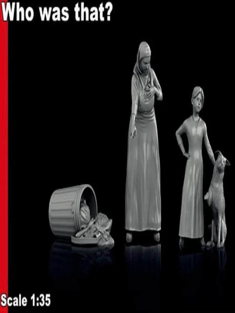 1/35 Modern Iraqi Civilians, 4 Figures, Resin Model Figure Kit, Unassembled and Unpainted