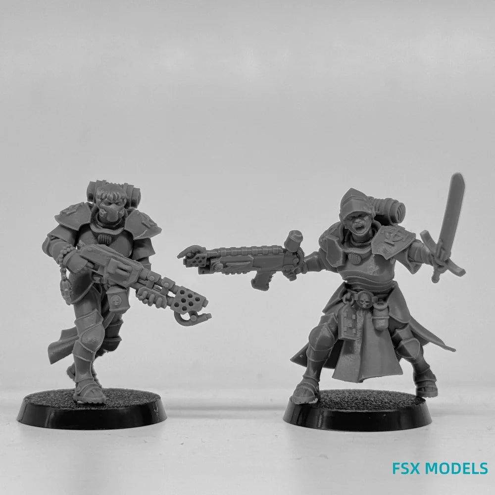 Heavy Infantry Squad, 38 Figures, Resin Model Figure Kit, Sci-Fi Theme, Unassembled and Unpainted